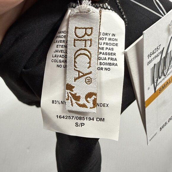 BECCA by Rebecca Virtue Black Marble Canyon Ring Hipster Bikini Bottom S NWT - Picture 8 of 9